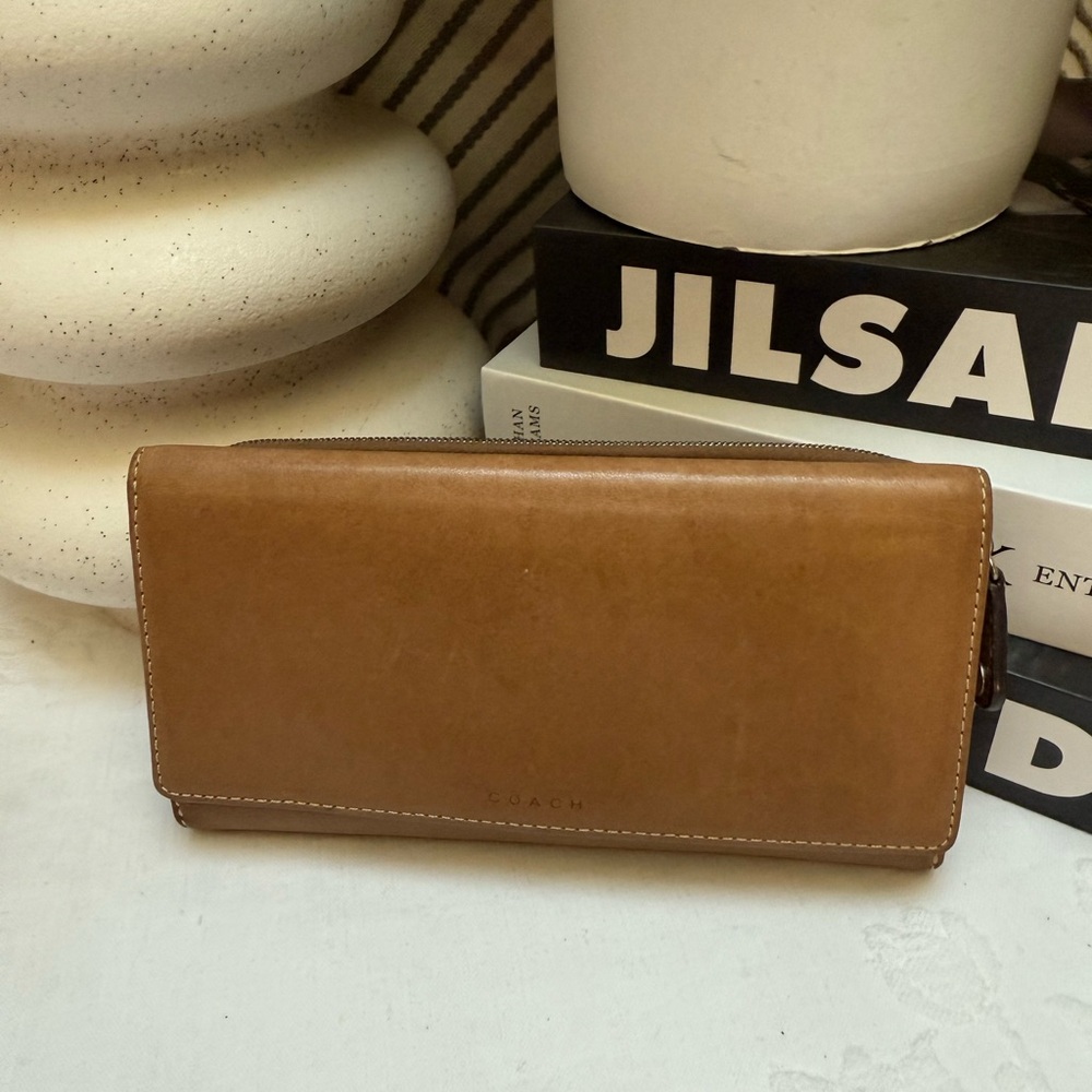 Vintage Coach Tan Leather Wallet